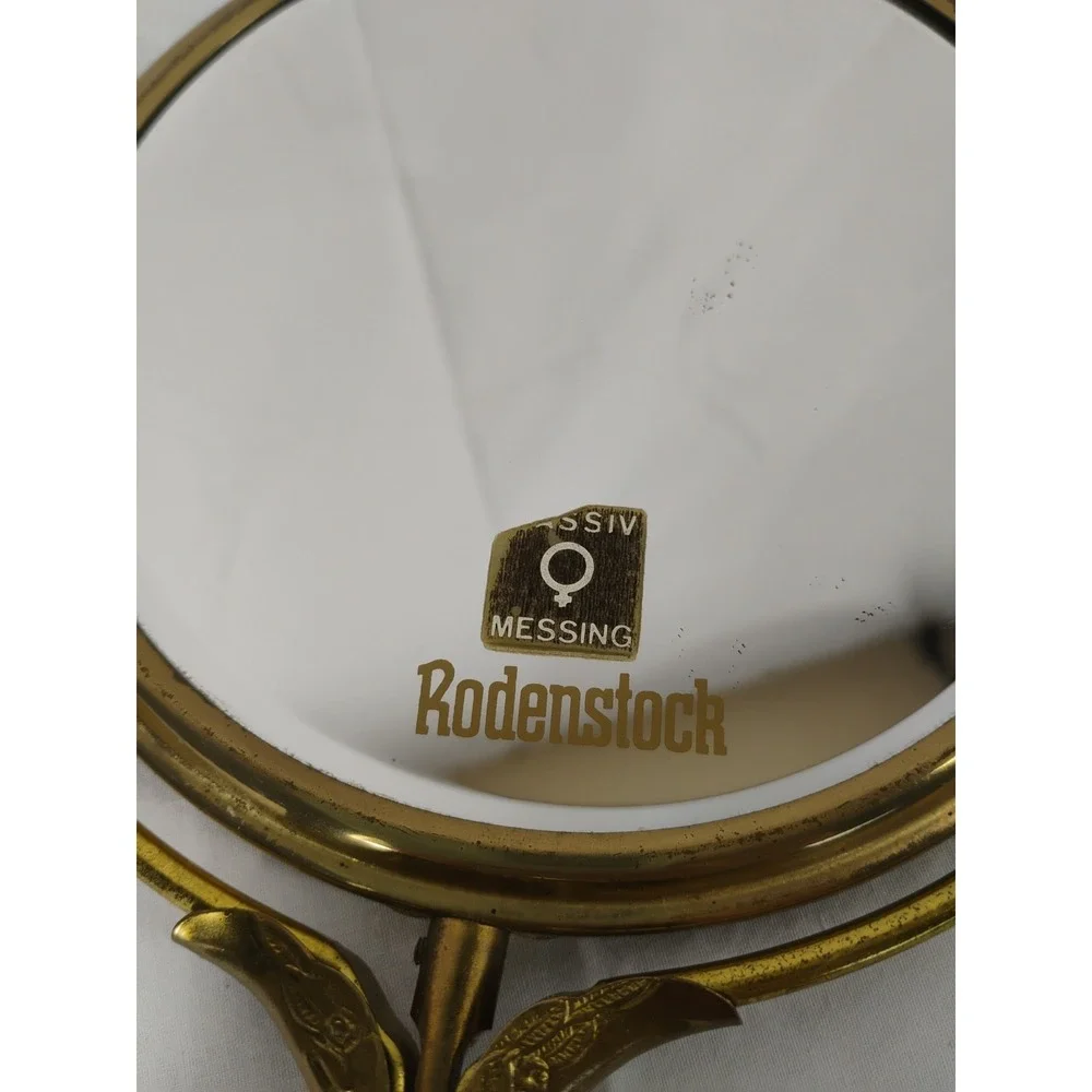 Vintage Rodenstock Germany Handheld 2 Sided Mirror & Magnifying Vanity Mirror‎